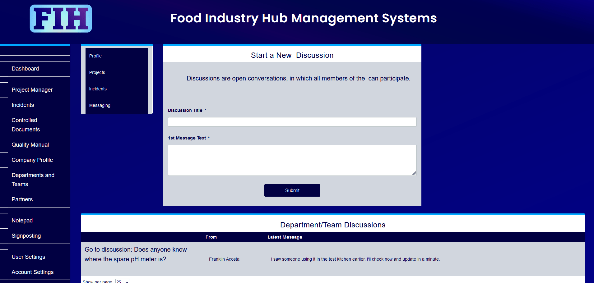 The latest message will always be displayed for each discussion, so it’s easy to keep an eye on developments and see how things are progressing.