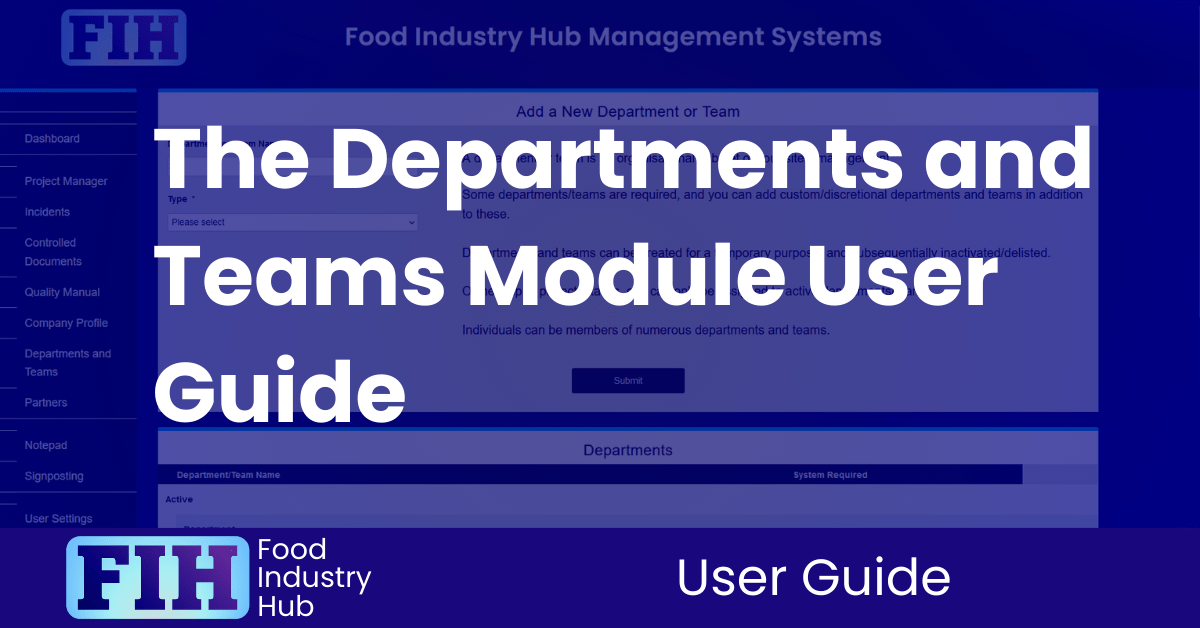 The Departments and Teams Module User Guide