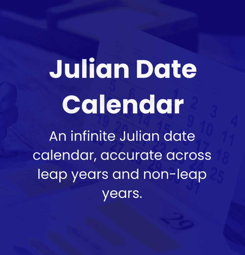 Julian Date Calendar