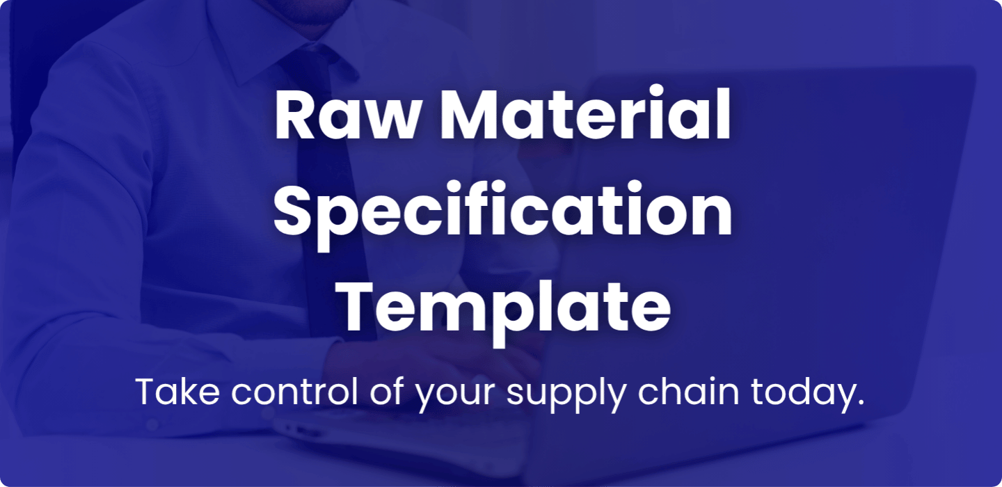 Raw Material Specification Template